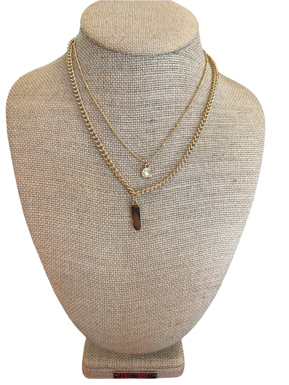 Aura Gold Layered Pendant Necklace